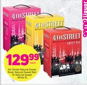 4th Street Natural Sweet Rose, Natural Sweet Red Or Natural Sweet White-5Ltr Each