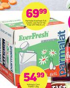 Parmalat Everfresh Full Cream Low Fat Or Fat Free UHT Milk-6 x 1Ltr