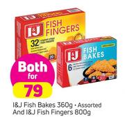 I&J Fish Bakes Assorted-360g And I&J Fish Fingers-800g Both For