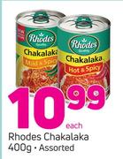 Rhodes Chakalaka Assorted-400g Each