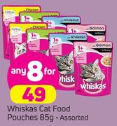 Whiskas Cat Food Pouches Assorted-8 x 85g