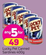 Lucky Pet Canned Sardines-5 x 400g