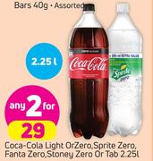 Coca-Cola Light Or Zero, Sprite Zero, Fanta Zero, Stoney Zero Or Tab-2 x 2.25Ltr