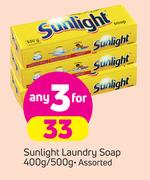 Sunlight Laundry Soap Assorted-3 x 400g/500g
