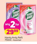 Handy Andy Refill Assorted-2 x 750ml