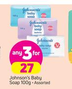 Johnson's Baby Soap Assorted-3 x 100g