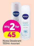 Nivea Deodorant Assorted-2 x 150ml