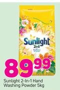 Sunlight 2 In 1 Hand Washing Powder-5Kg