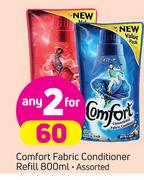 Comfort Fabric Conditioner Refill Assorted-2 x 800ml