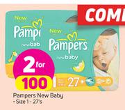 Pampers New Baby Size 1-27's-For 2