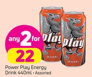 Power Play Energy Drink-2x440ml