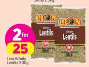 Lion Whole Lentils-2x500g