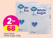 Great Value White Sugar-2x2.5kg