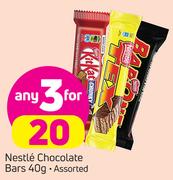 Nestle Chocolate Bars-3x40g
