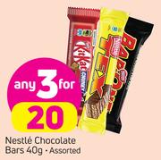 Nestle Chocolate Bars-3X40g