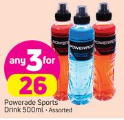 Powerade Sports Drink-3X500ml