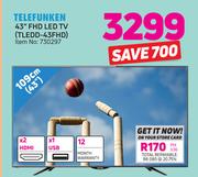 Telefunken 43" FHD LED TV TLEDD-43FHD