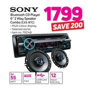 Sony Bluetooth CD Player 6" 2 Way Speaker Combo CXS-BTC