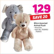 80cm Assorted Animal Plush-Each