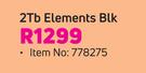 WD 2TB Elements BLK 