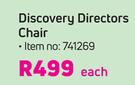 Discovery Adventures Directors Chair-Each