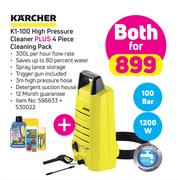 Karcher K1-100 High Pressure Cleaner Plus 4 Piece Cleaning Pack-Both For