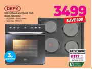 Defy 60cm Oven & Solid Hob Black DCB006