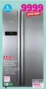 AEG 600Ltr Side By Side Fridge Freezer Metallic DAC635