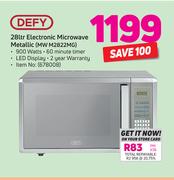 Defy 28Ltr Electronic Microwave Metallic MW M2822MG