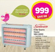 Sunbeam 6 Bar Quartz Heater SBH-6000