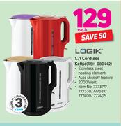 Logik 1.7Ltr Cordless Kettle RSH-080442-Each