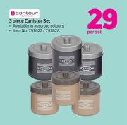 Contour 3 Piece Canister Set-Per Set