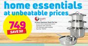 Tissolli 8 Piece Stainless Steel Pot Set-Per Set