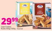 Cape Cookies Rusks-450g/500g Each