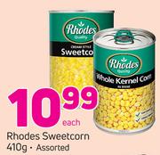 Rhodes Sweetcorn-410g Each