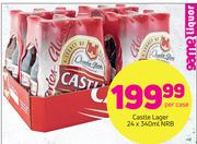 Castle Lager NRB-24x340ml Per Case
