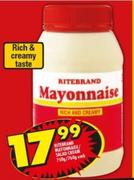 Ritebrand Mayonnaise/Salad Cream-750/780g Each