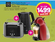 Dolce Gusto Piccolo Plus Defy 2 Piece Kettle & Toaster Set-All For