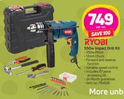 Ryobi 550W Impact Drill Kit-Per Kit
