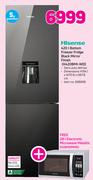 Hisense 420Ltr Bottom Freezer Fridge Black Mirror Finish H420BMI-WD