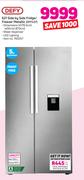 Defy 621 Side By Side Fridge/Freezer Metallic DFF437