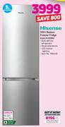 Hisense 359Ltr Bottom Freezer Fridge Inox H359BI