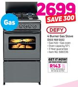 Defy 4 Burner Gas Stove(DGS 168 SGG)