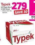 Typek A4 Paper Box 5 X 500 Sheet White