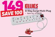 Ellies 8-Way Surge Multi-Plug