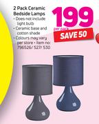 2 Pack Ceramic Bedside Lamps-Per Pack