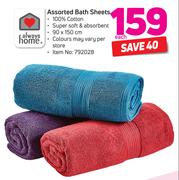 Always Home Assorted Bath Sheets-Each