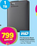 WD 1TB Elements Black WDBUZG0010BBK