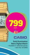 Casio Gold Illumination Retro Digital Watch-Each