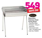 Ketla Adjustable Stainless Steel Family Braai
